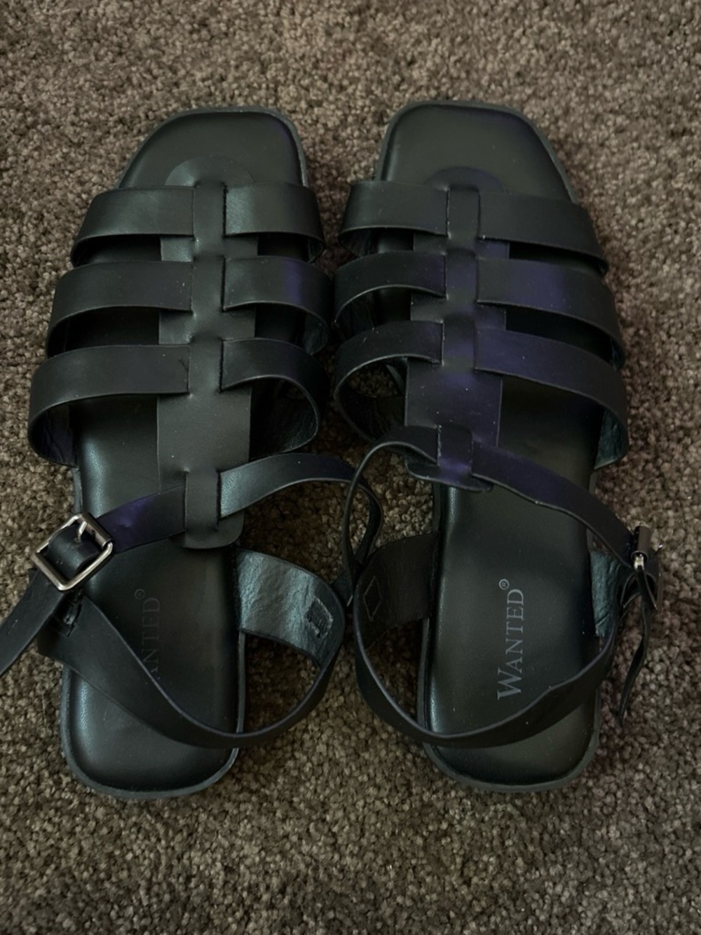 Wanted Black Chunky Lug Sole Boots